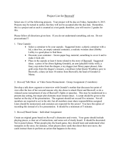 Project List for Beowulf - Franklin County School District