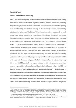 Ruskin and Political Economy