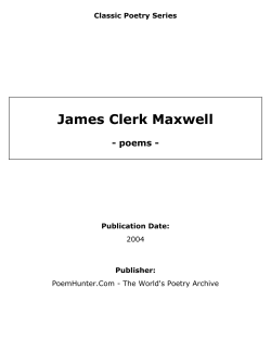 James Clerk Maxwell - poems -
