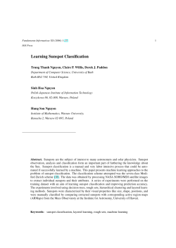 Learning Sunspot Classification