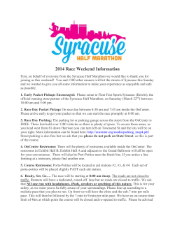 2014 Race Weekend Information