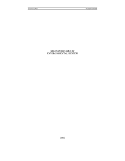 2012 NINTH CIRCUIT ENVIRONMENTAL REVIEW