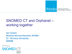 SNOMED CT and Orphanet &ndash; working together