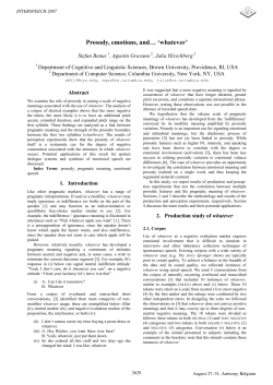 Prosody, Emotions, and... `whatever