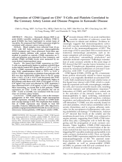 Expression of CD40 Ligand on CD4 T-Cells and