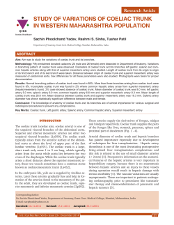 study of variations of coeliac trunk in western maharashtra population