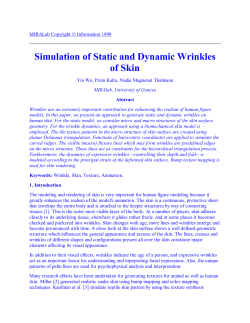 Simulation of Static and Dynamic Wrinkles of Skin