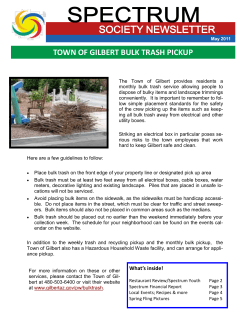 town of gilbert bulk trash pickup