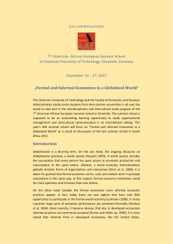 Formal and Informal Economies in a Globalized World