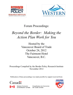 Beyond the Border: Making the Action Plan Work for You