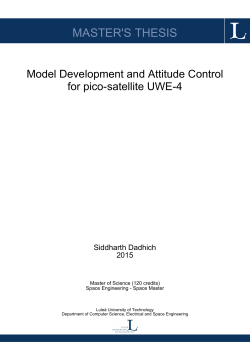 Model Development and Attitude Control for pico-satellite UWE-4