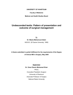Undescended testis: Pattern of presentation and
