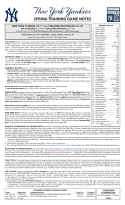 Spring Notes - NYY vs. Philadelphia