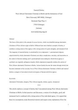 Enacted Destiny - Max Planck Institute for the Study of Religious and