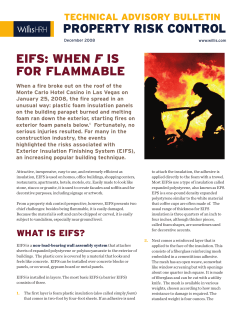 property risk control eifs: when f is for flammable