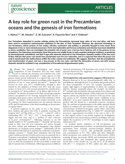 A key role for green rust in the Precambrian oceans and the genesis