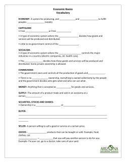 Economic Basics - Arizona Geographic Alliance