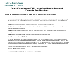 (CKD) Patient-Based Funding Framework