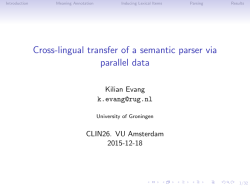 Cross-lingual transfer of a semantic parser via parallel data