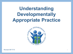 Understanding developmentally appropriate practices (updated)