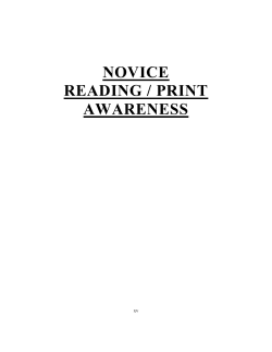Novice Reading Print Awareness.doc