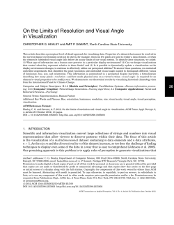 On the limits of resolution and visual angle in