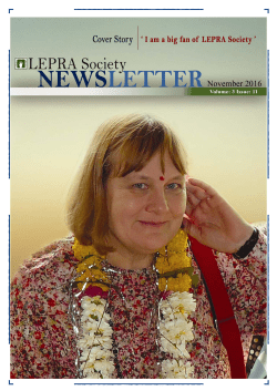 LEPRA Society News Letter November 2016