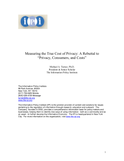 Measuring the True Cost of Privacy: A Rebuttal to &ldquo;Privacy
