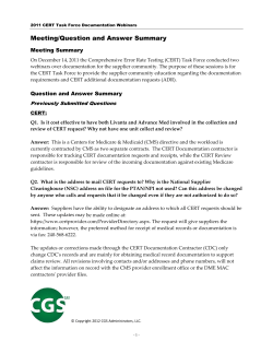 Meeting/Question and Answer Summary