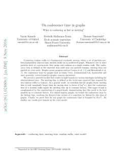 On coalescence time in graphs--When is coalescing as fast as