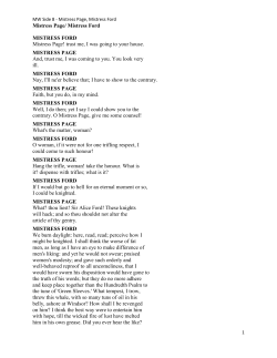 Mistress Page - Shakespeare Dallas