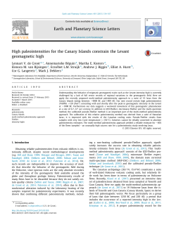 High paleointensities for the Canary Islands constrain the Levant