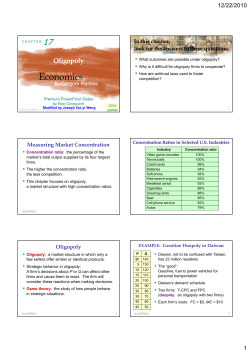 Oligopoly