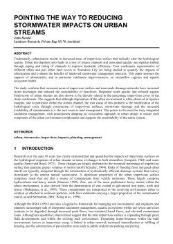 Pointing the way to reducing stormwater impacts on urban streams