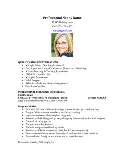 Professional Nanny Name