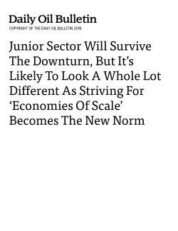 Junior ector Will urvive The Downturn, ut It`   Likel   To Look A Whole