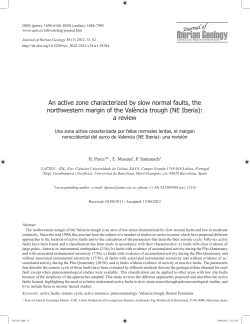 An active zone characterized by slow normal faults, the northwestern