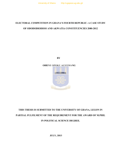 electoral competition in ghana`s fourth republic: a case
