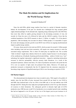 The Shale Revolution and Its Implications for the World Energy Market