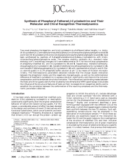 Synthesis of Phosphoryl-Tethered &beta;