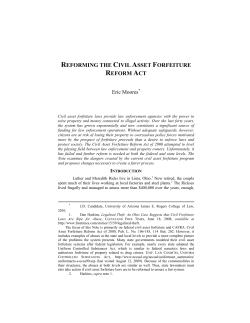reforming the civil asset forfeiture reform act