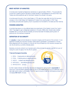 brief history of annuities modern annuities definition of an annuity