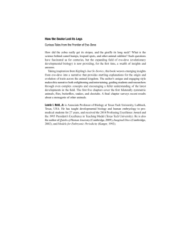 How the Snake Lost its Legs - Market Probe Agriculture and Animal