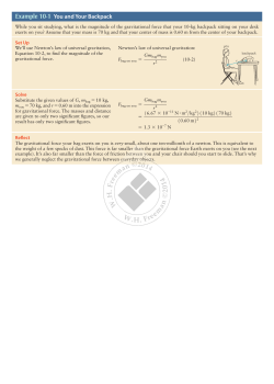 Example 10-1 You and Your Backpack