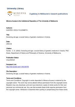 DOCTORING OLD AGE - Minerva Access