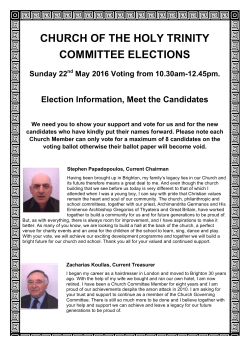 church of the holy trinity committee elections
