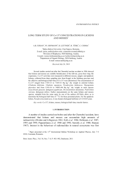 LONG TERM STUDY OF Cs-137 CONCENTRATIONS IN LICHENS