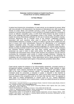 Ensuring the Effectiveness of Competition Policy