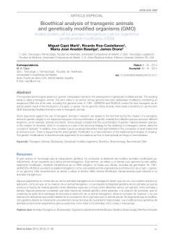 Bioethical analysis of transgenic animals and genetically modified