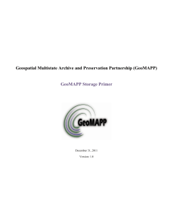 GeoMAPP Storage Primer